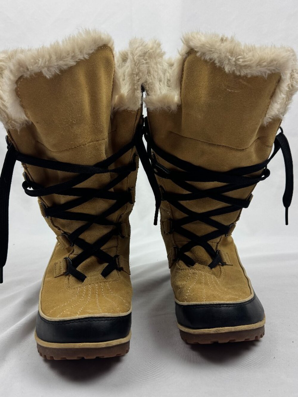 Sorel Women's Size 10 Joan of Arc Tan Faux Fur Lined Waterproof Snow Boots